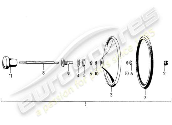 a part diagram from the Porsche 356/356A parts catalogue