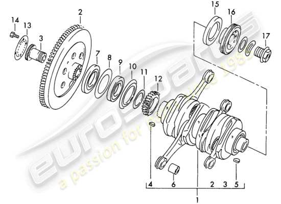 a part diagram from the Porsche 356/356A parts catalogue