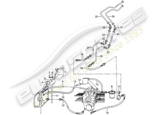 a part diagram from the Porsche 356/356A parts catalogue