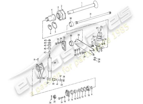 a part diagram from the Porsche 356/356A parts catalogue