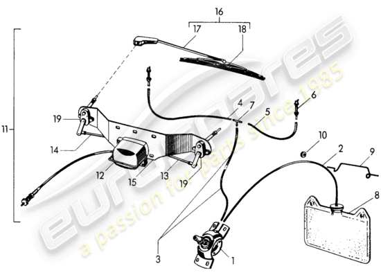 a part diagram from the Porsche 356/356A parts catalogue