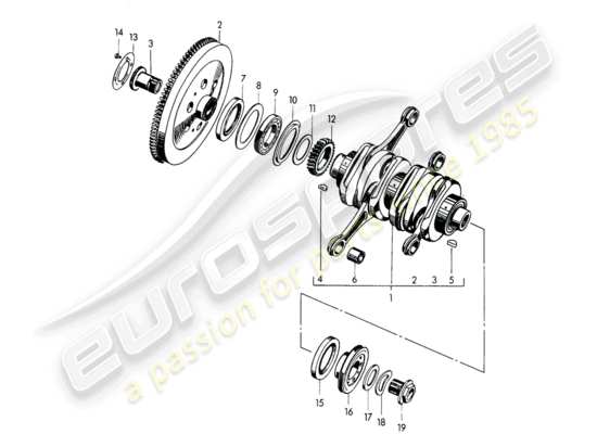 a part diagram from the Porsche 356/356A parts catalogue