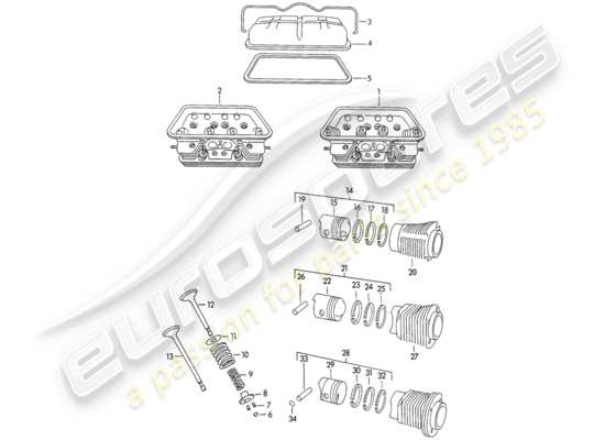 a part diagram from the Porsche 356/356A (1958) parts catalogue