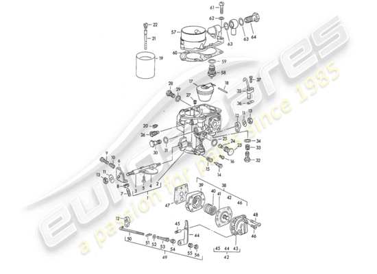 a part diagram from the Porsche 356/356A parts catalogue