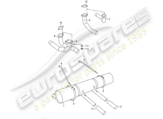 a part diagram from the Porsche 356/356A parts catalogue