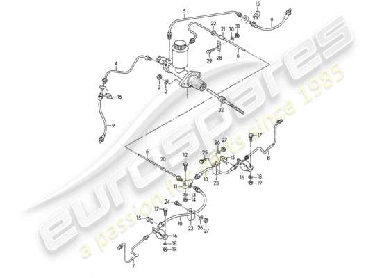 a part diagram from the Porsche 356/356A parts catalogue