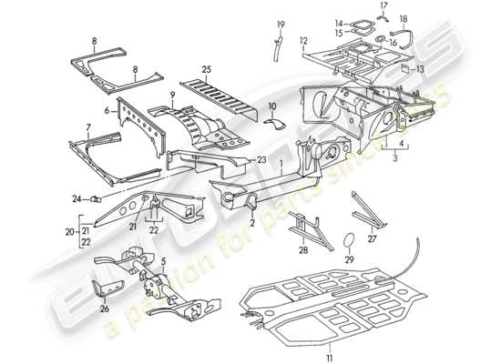 a part diagram from the Porsche 356/356A (1958) parts catalogue