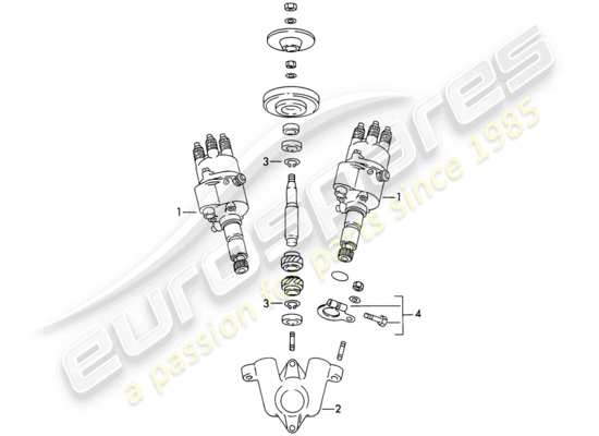 a part diagram from the Porsche 356/356A parts catalogue