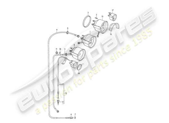 a part diagram from the Porsche 356/356A parts catalogue