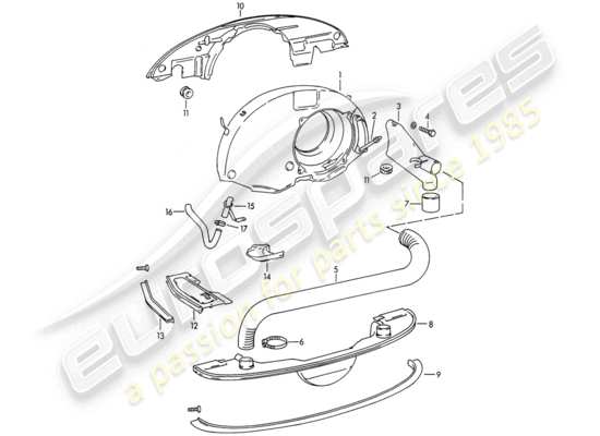 a part diagram from the Porsche 356B/356C parts catalogue