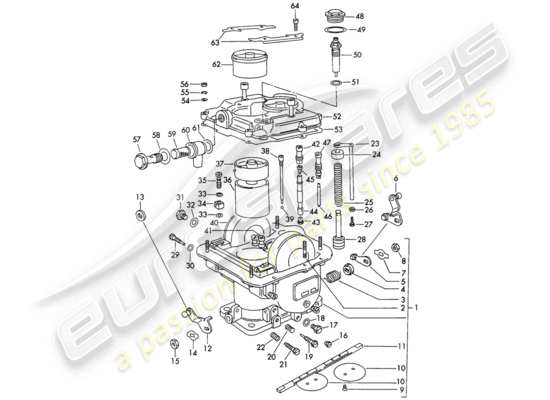 a part diagram from the Porsche 356B/356C (1960) parts catalogue