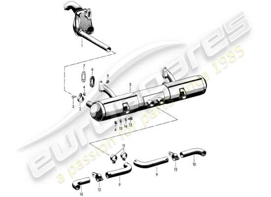 a part diagram from the Porsche 356B/356C parts catalogue