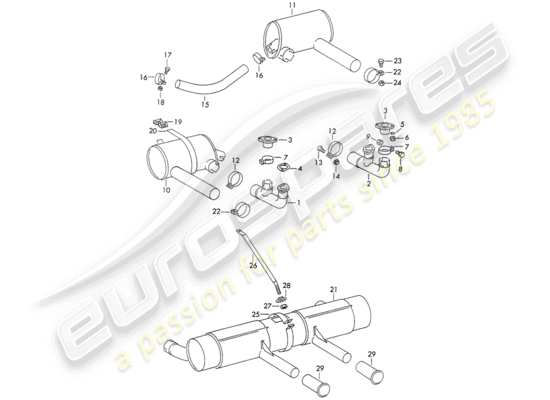 a part diagram from the Porsche 356B/356C parts catalogue