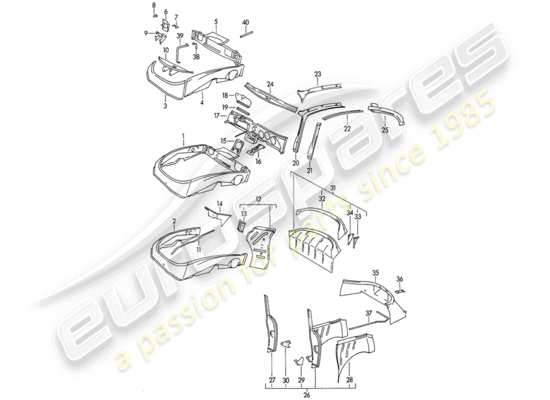 a part diagram from the Porsche 356B/356C (1960) parts catalogue