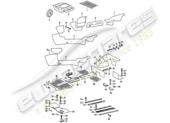 a part diagram from the Porsche 356B/356C parts catalogue