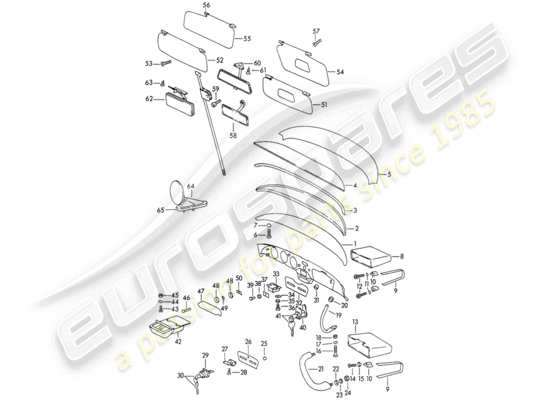 a part diagram from the Porsche 356B/356C parts catalogue