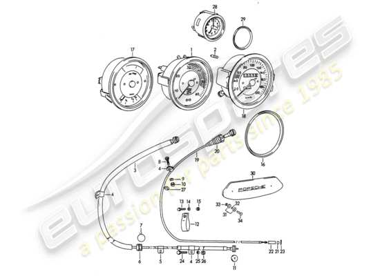 a part diagram from the Porsche 356B/356C (1960) parts catalogue