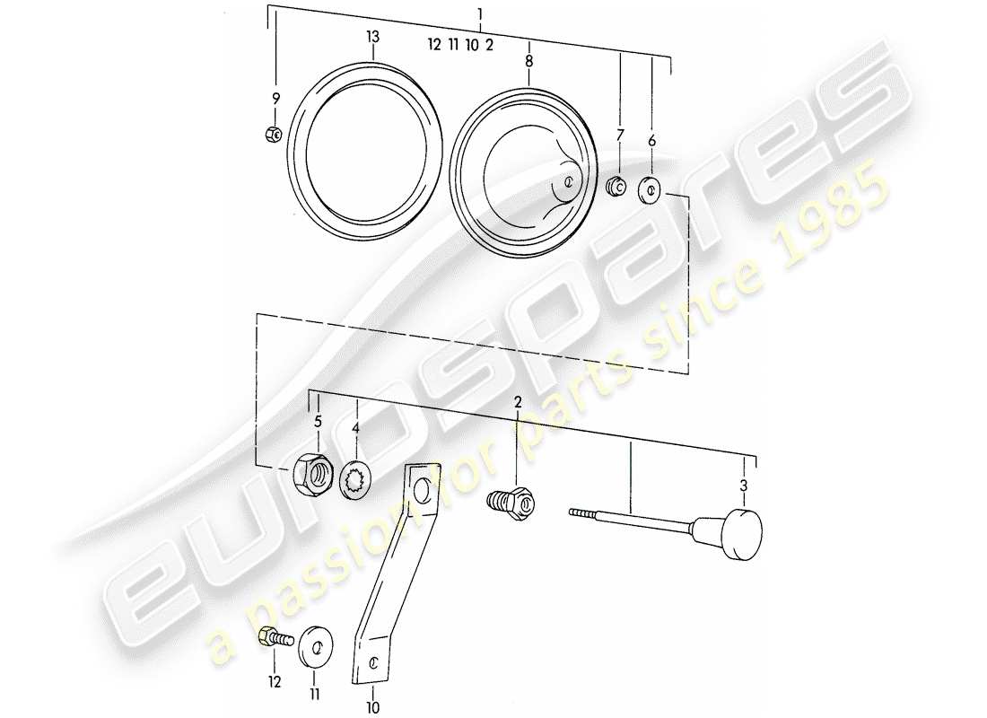 Porsche 356B/356C (1961) VALVE Part Diagram