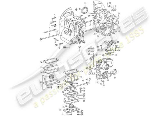 a part diagram from the Porsche 356B/356C parts catalogue