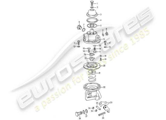 a part diagram from the Porsche 356B/356C parts catalogue