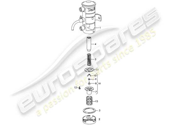 a part diagram from the Porsche 356B/356C parts catalogue