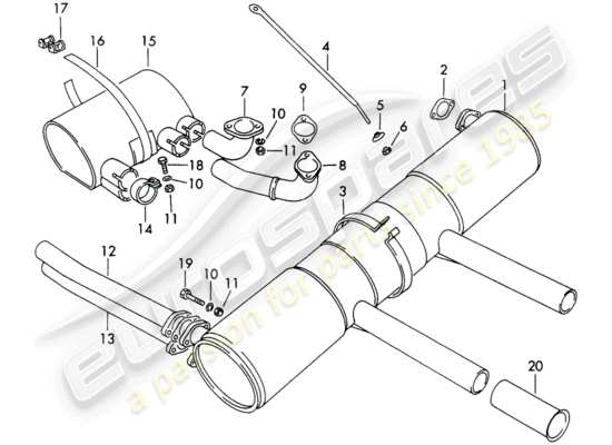 a part diagram from the Porsche 356B/356C (1961) parts catalogue