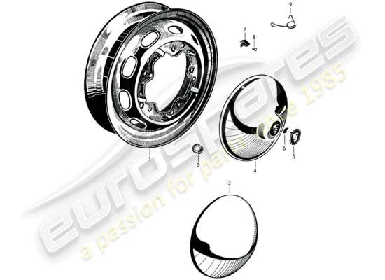 a part diagram from the Porsche 356B/356C parts catalogue