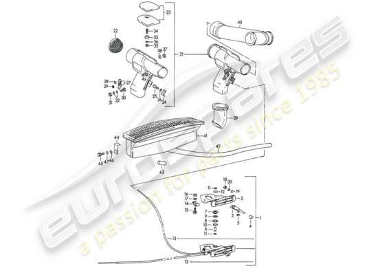 a part diagram from the Porsche 356B/356C parts catalogue