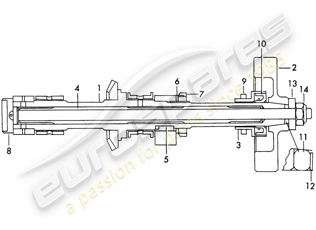 Porsche 356B/356C (1962) CAMSHAFT - AND - FLYWHEEL WEIGHTS - INTAKE - CYLINDER - 1 + 2 - AND - CYLINDER - 3 + 4 Part Diagram