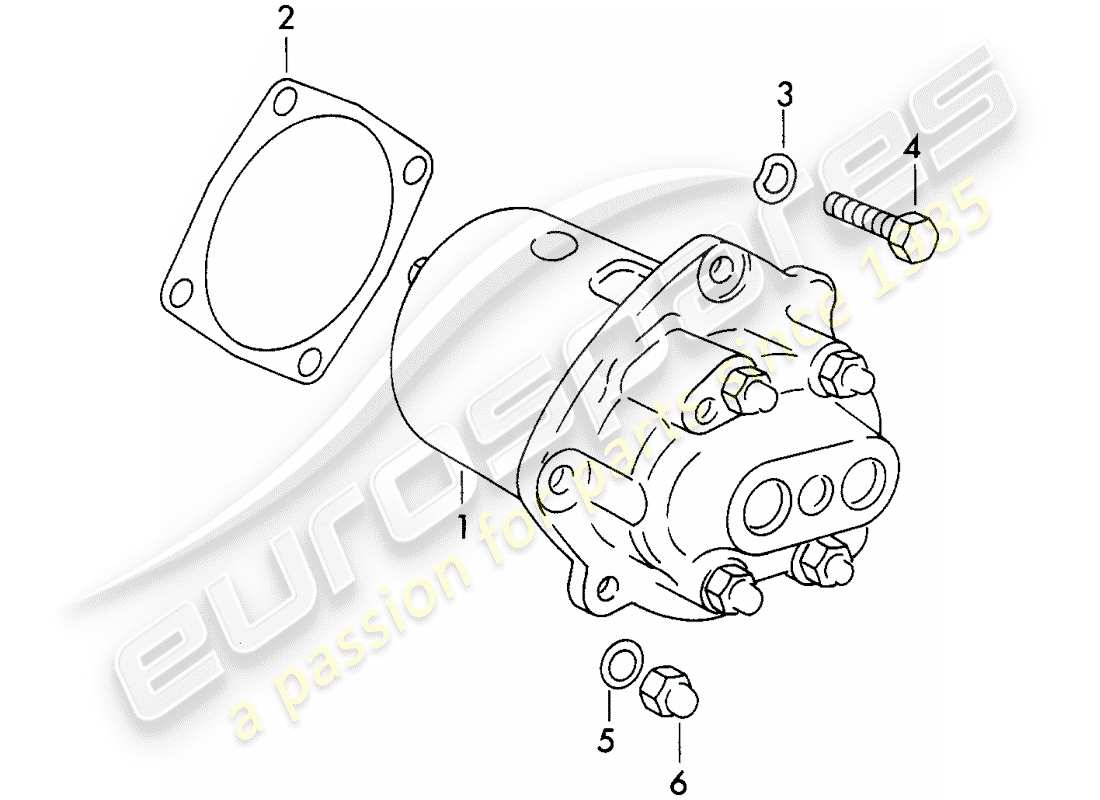 Porsche 356B/356C (1962) oil pump Part Diagram