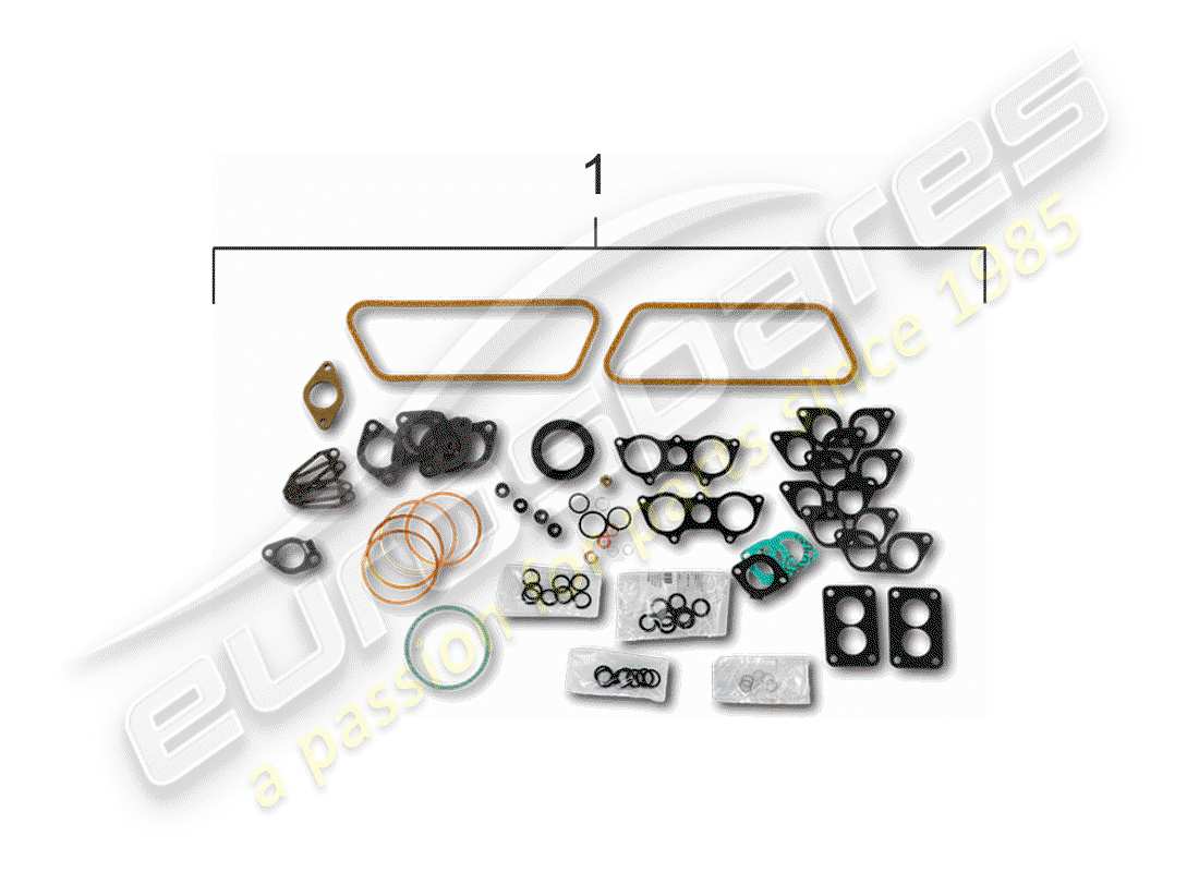 Porsche 356B/356C (1962) GASKET SET - ENGINE - CRANKCASE - PISTON RINGS Part Diagram