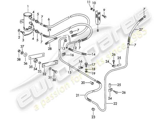 a part diagram from the Porsche 356B/356C (1962) parts catalogue