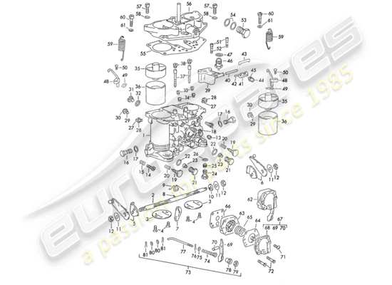 a part diagram from the Porsche 356B/356C parts catalogue