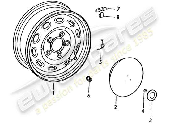 a part diagram from the Porsche 356B/356C parts catalogue