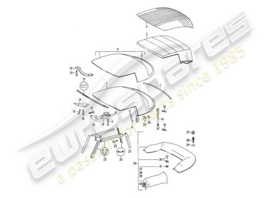 a part diagram from the Porsche 356B/356C parts catalogue