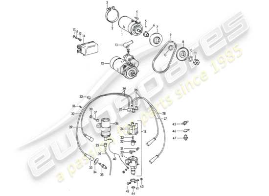 a part diagram from the Porsche 356B/356C parts catalogue