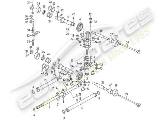 a part diagram from the Porsche 356B/356C (1963) parts catalogue