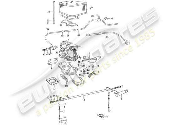 a part diagram from the Porsche 356B/356C parts catalogue