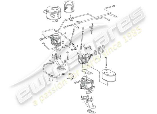 a part diagram from the Porsche 356B/356C parts catalogue