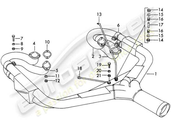 a part diagram from the Porsche 356B/356C parts catalogue