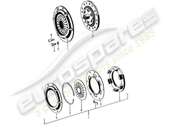 a part diagram from the Porsche 356B/356C parts catalogue