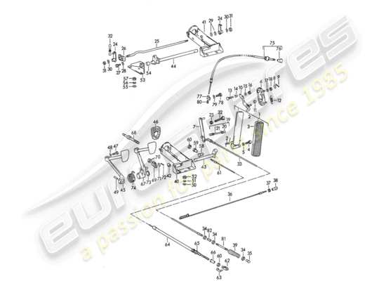 a part diagram from the Porsche 356B/356C parts catalogue