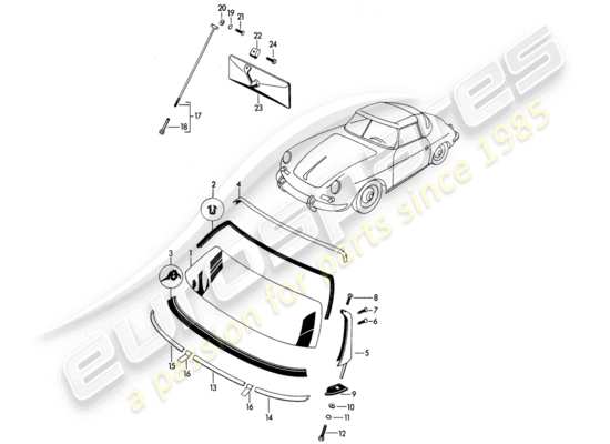 a part diagram from the Porsche 356B/356C (1963) parts catalogue