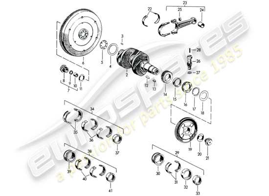 a part diagram from the Porsche 356B/356C parts catalogue