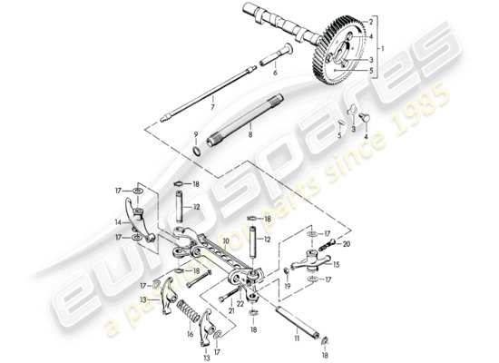 a part diagram from the Porsche 356B/356C (1964) parts catalogue