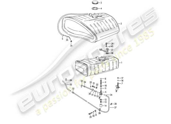 a part diagram from the Porsche 356B/356C parts catalogue