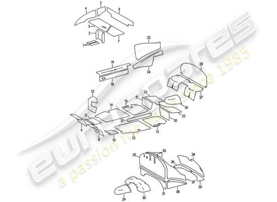 a part diagram from the Porsche 356B/356C parts catalogue