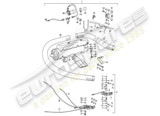 a part diagram from the Porsche 356B/356C parts catalogue