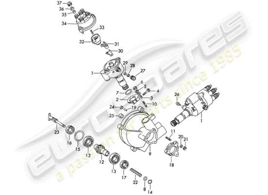 a part diagram from the Porsche 356B/356C parts catalogue