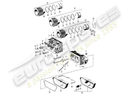 a part diagram from the Porsche 356B/356C parts catalogue